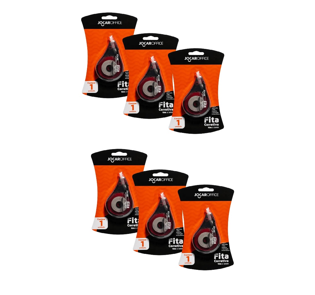 Kit 6 Corretivos em Fita Ergonômico 10 Me...