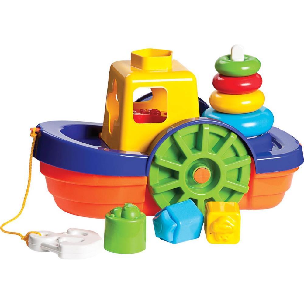 BRINQUEDO EDUCATIVO BARCO DIDATICO C/BLOC...
