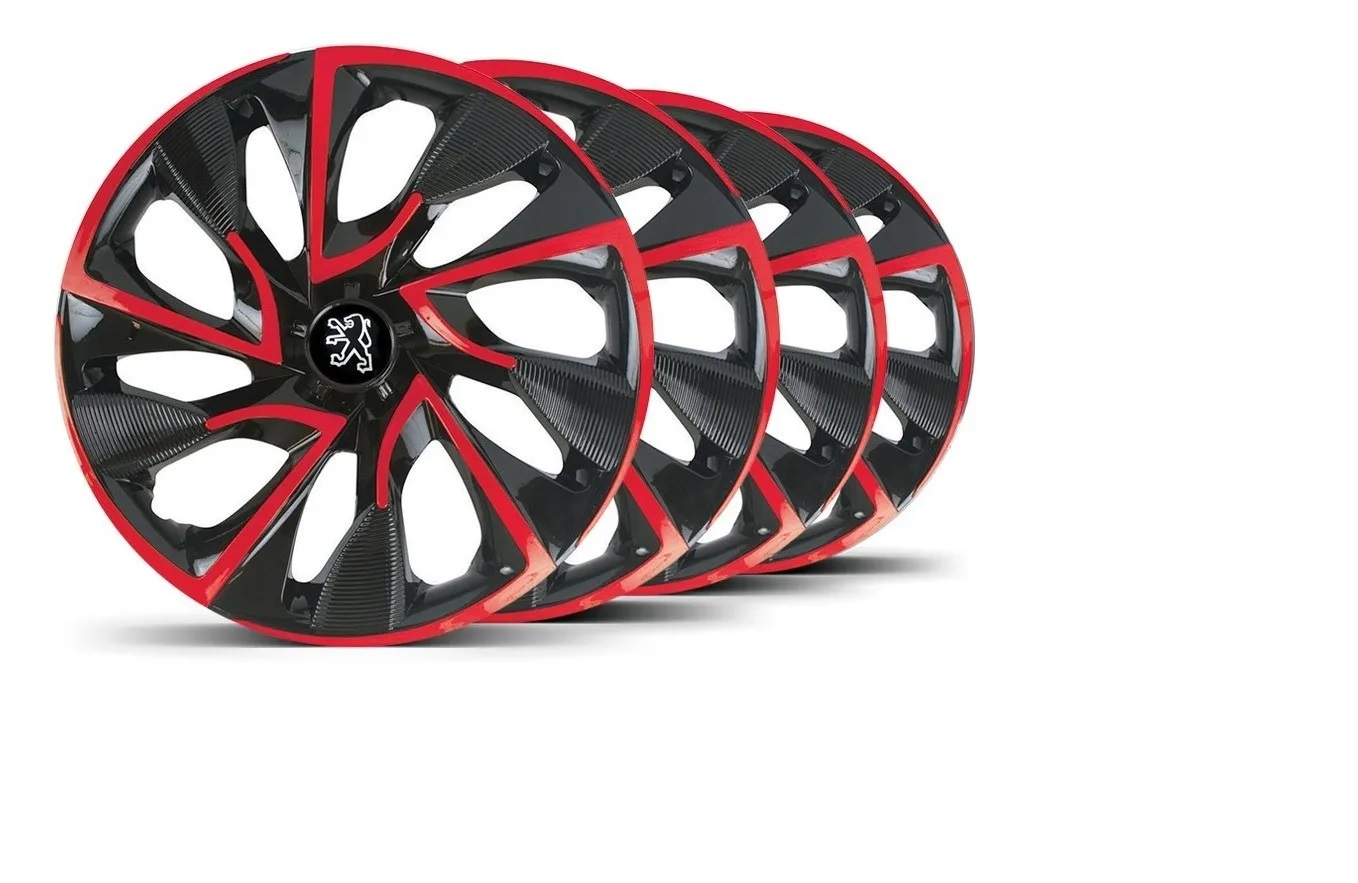 Jogo Calota Aro 14 Esportiva Ds4 Red Peug...