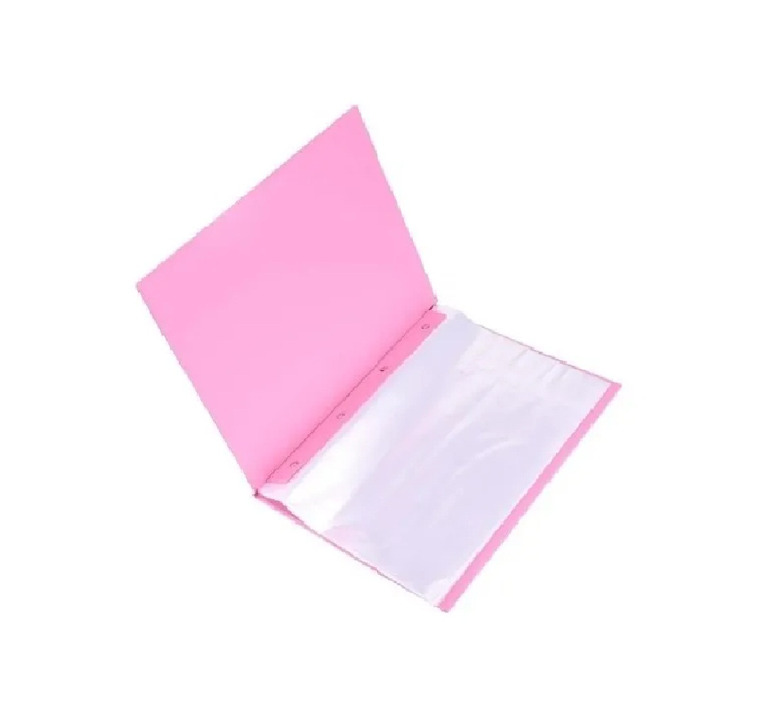 Pasta Catalogo Rosa Com 20 Envelopes Plás...
