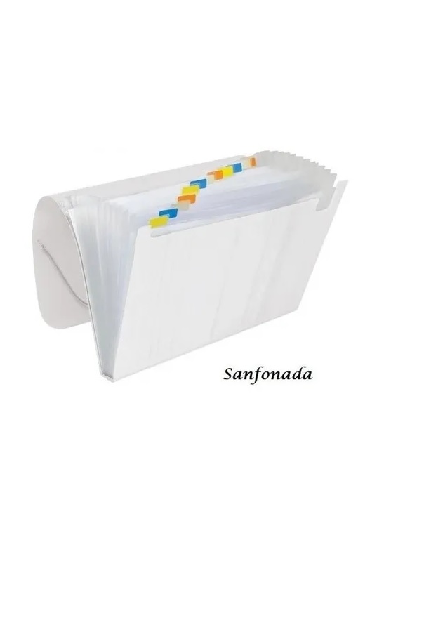 Pasta Sanfonada A4 Com 12 Divisórias 1027...