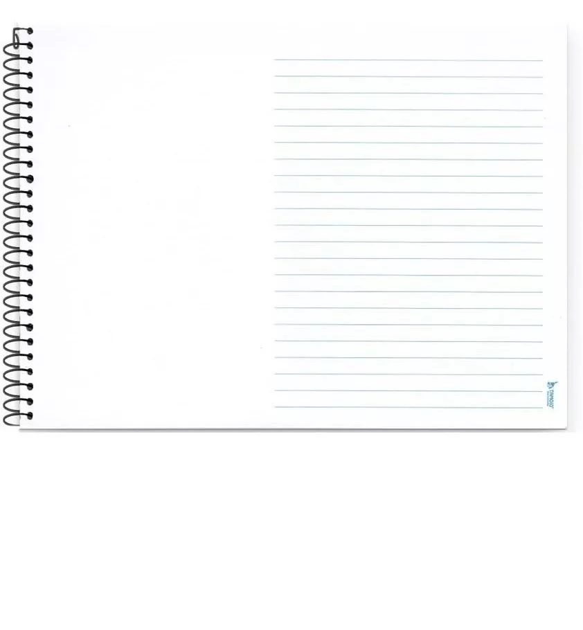 Caderno Desenho Meia Pauta Capa Dura 96fl...