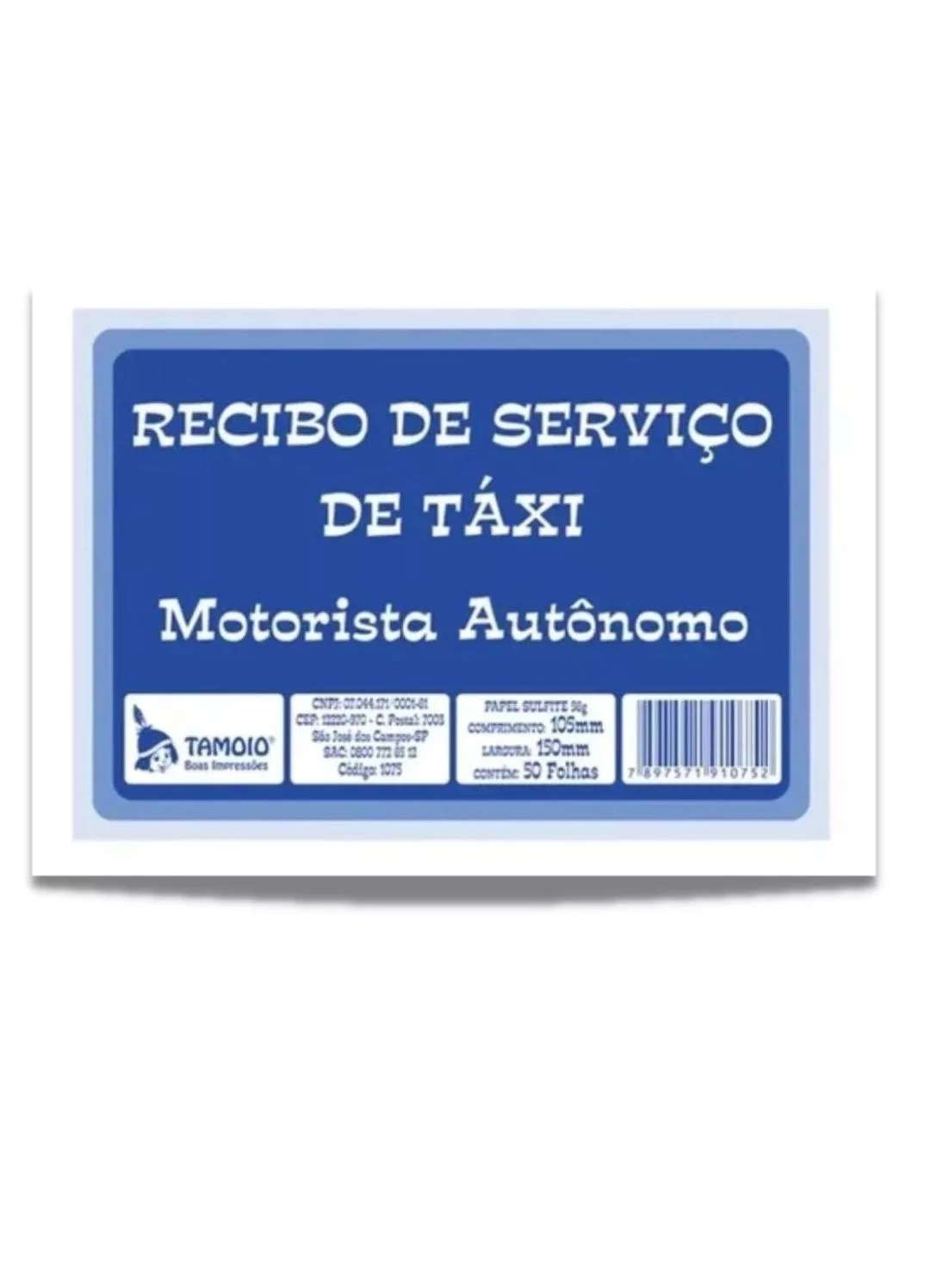 Recibo De Taxi Talão 50 Folhas Bloquinho ...