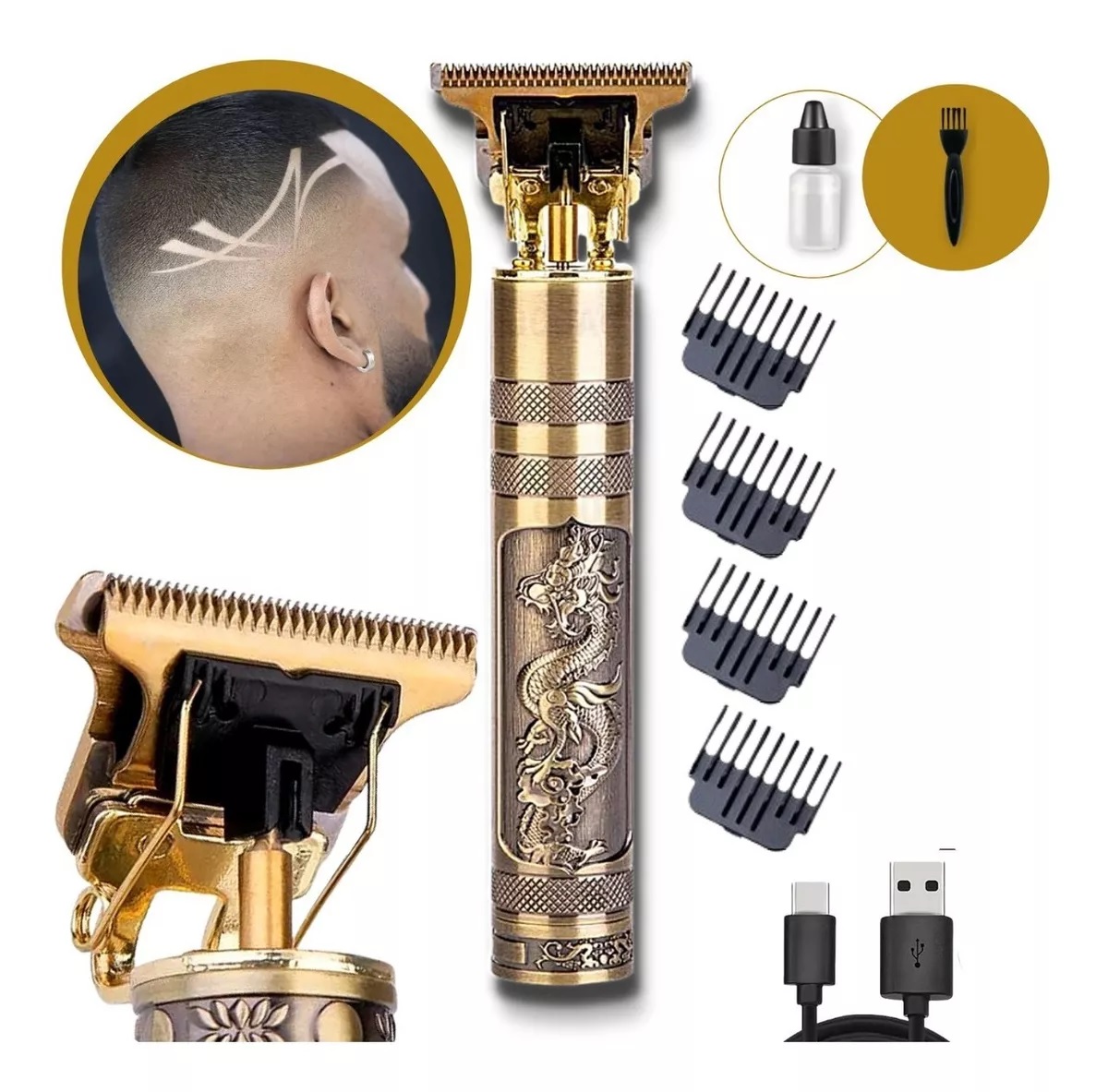 Máquina De Cortar Cabelo Fazer Barba Acab...