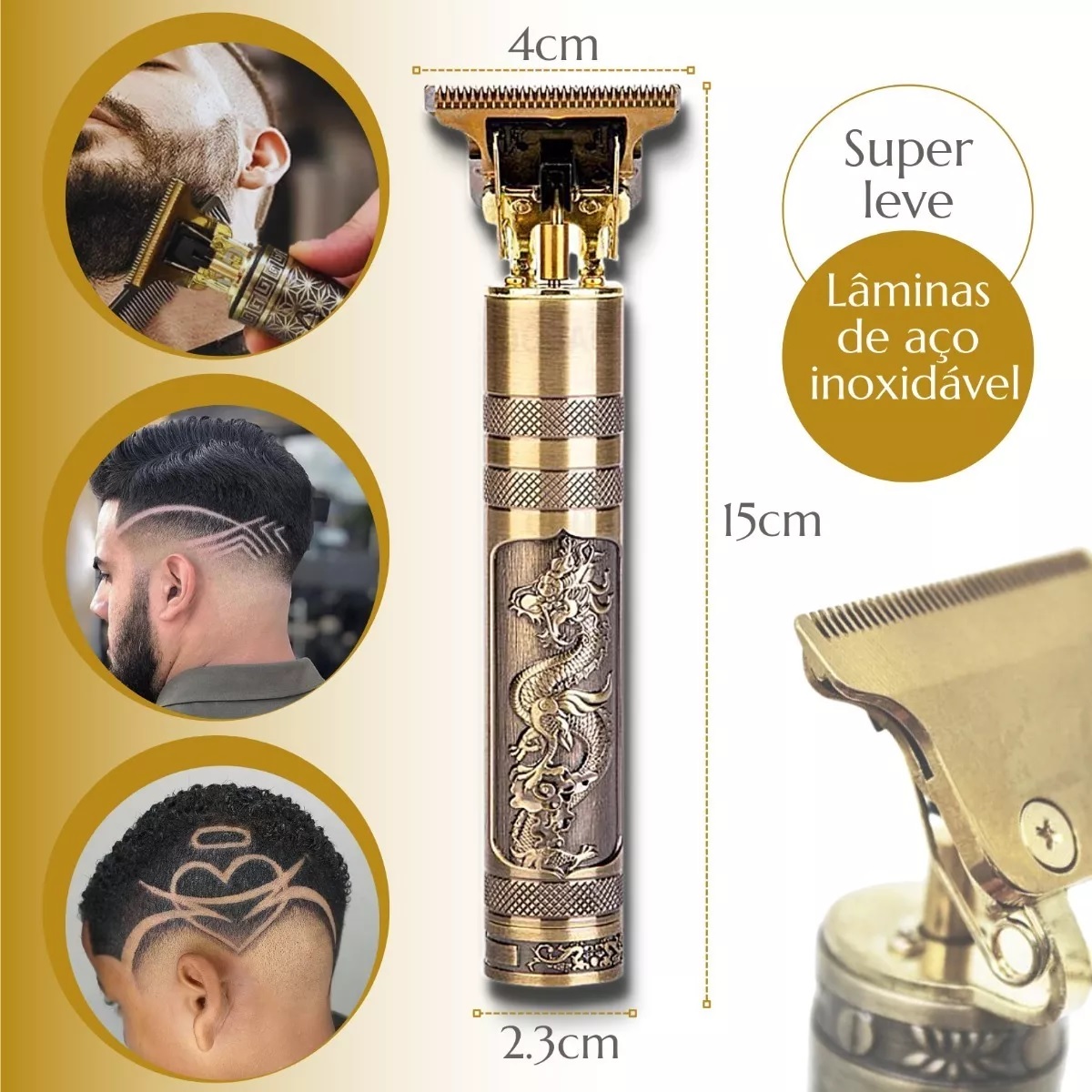 Máquina De Cortar Cabelo Fazer Barba Acab...