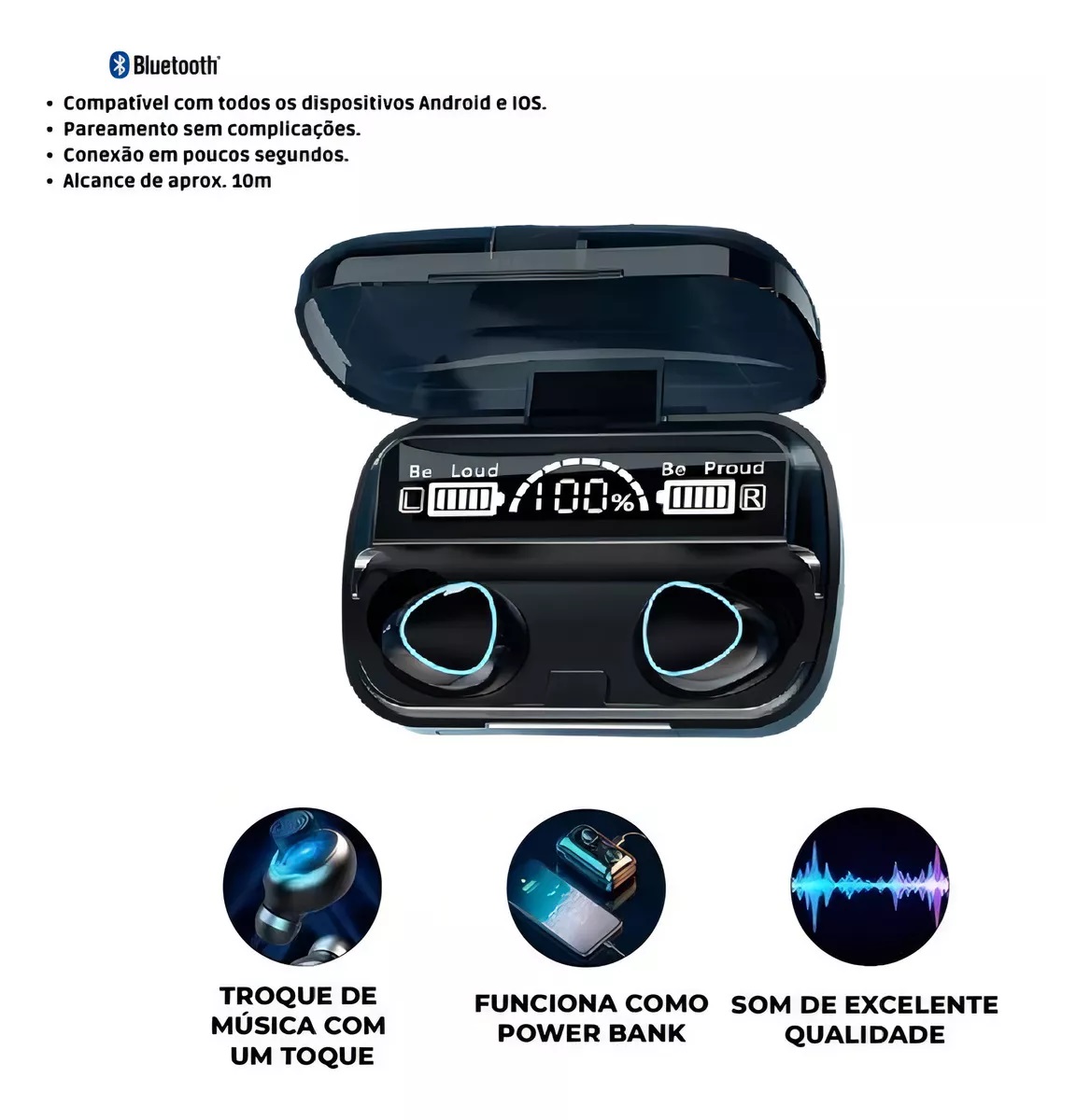 Fone De Ouvido Sem Fio M10 Tws Bluetooth ...