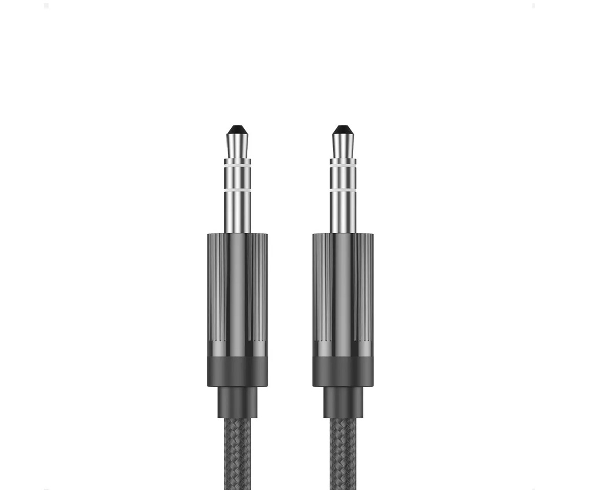 Cabo De Audio P2xP2 3.5mm Preto Nylon Con...