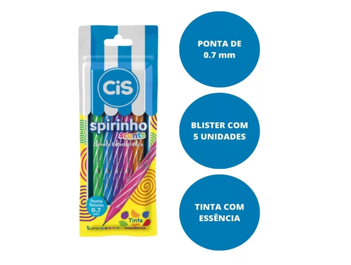 Caneta Esferográfica Cis Spirinho Scents ...