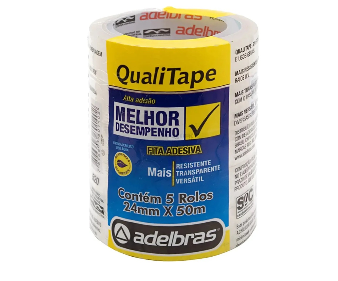 Fita Adesiva Adelbras 24mm x 50m empacota...