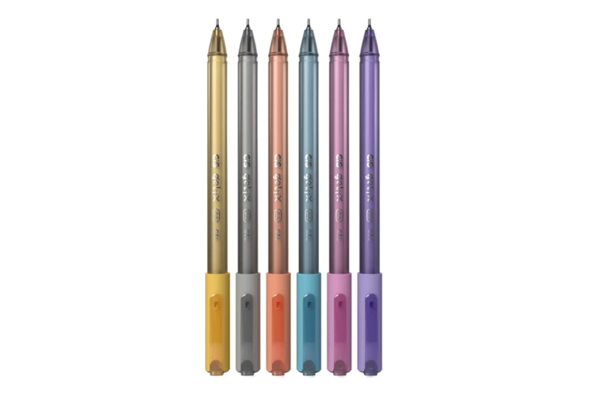 Caneta Gel Cis Gelyx 1.0mm Kit C/ 6 Cores...