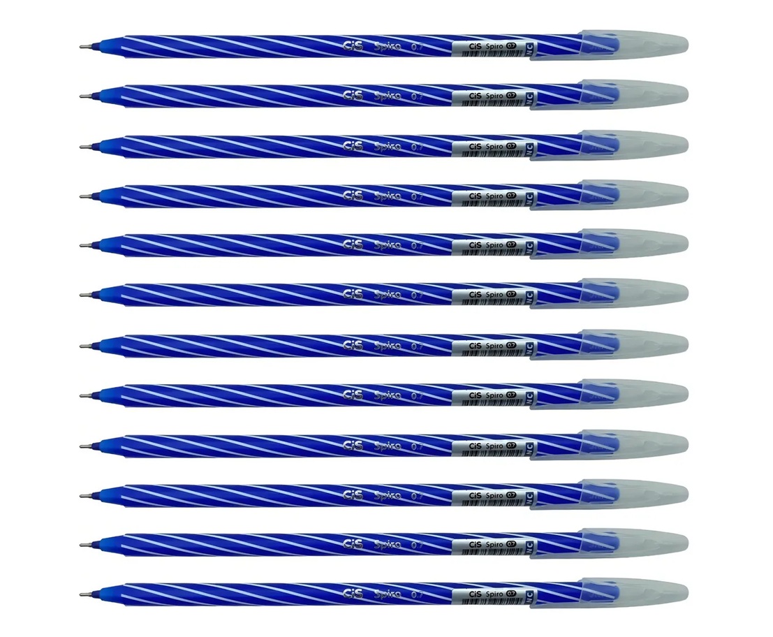 Caneta Esferográfica Cis Spiro Azul Caixa...