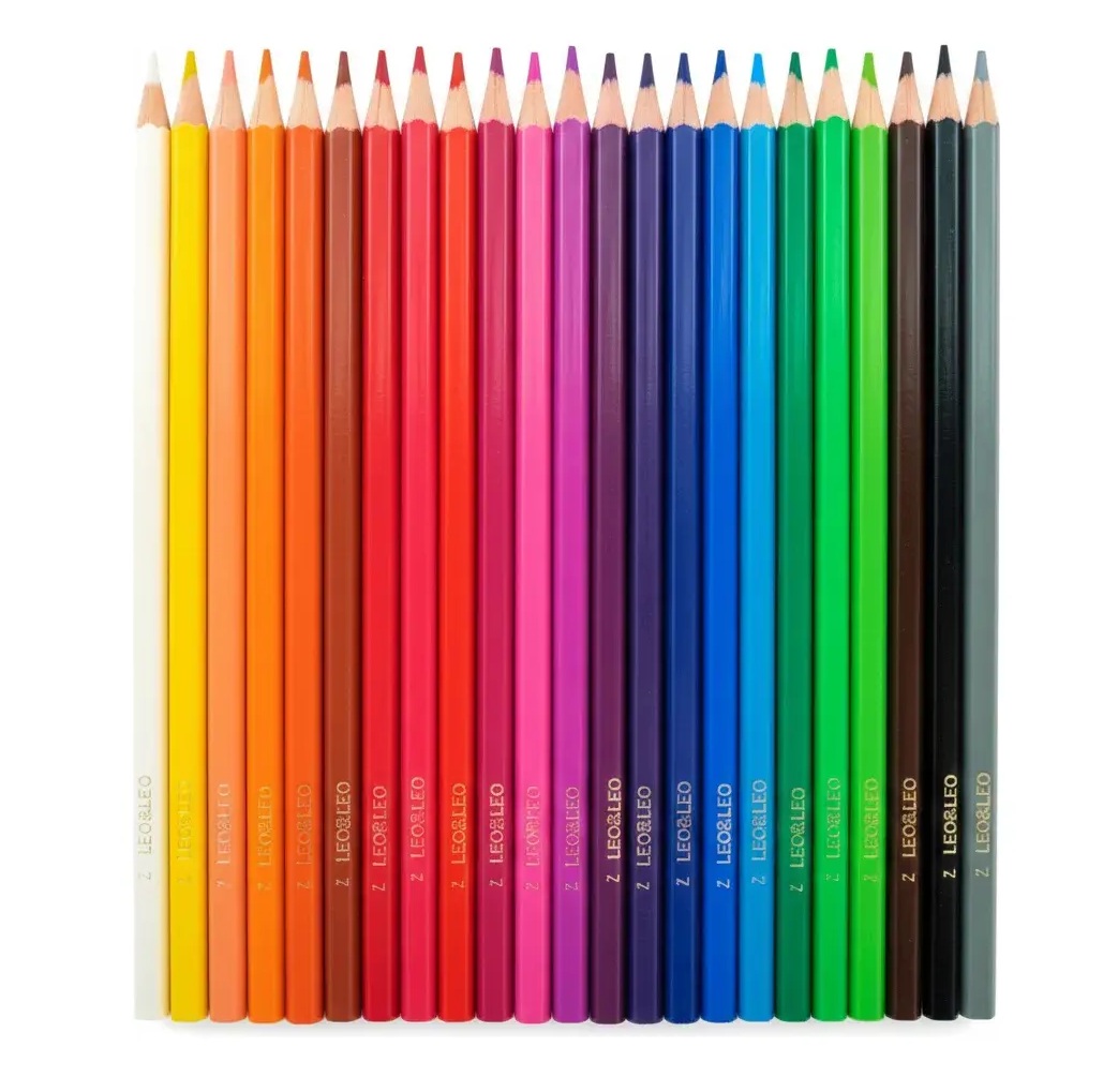 Lápis de Cor 24 Unidades Cores Vibrantes ...