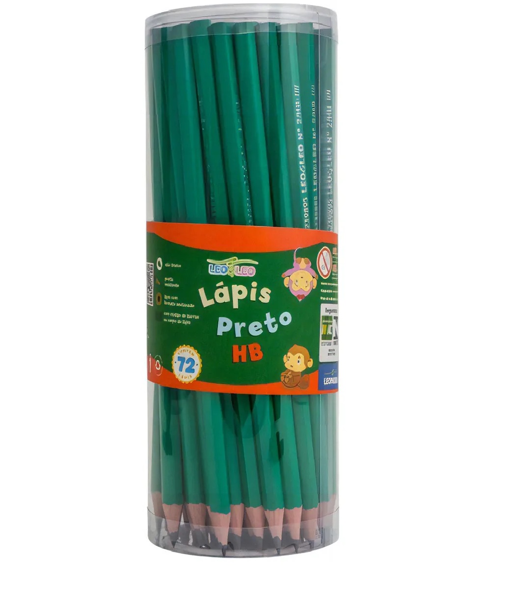 Lápis De Escrever Preto HB Sextavado Pote...