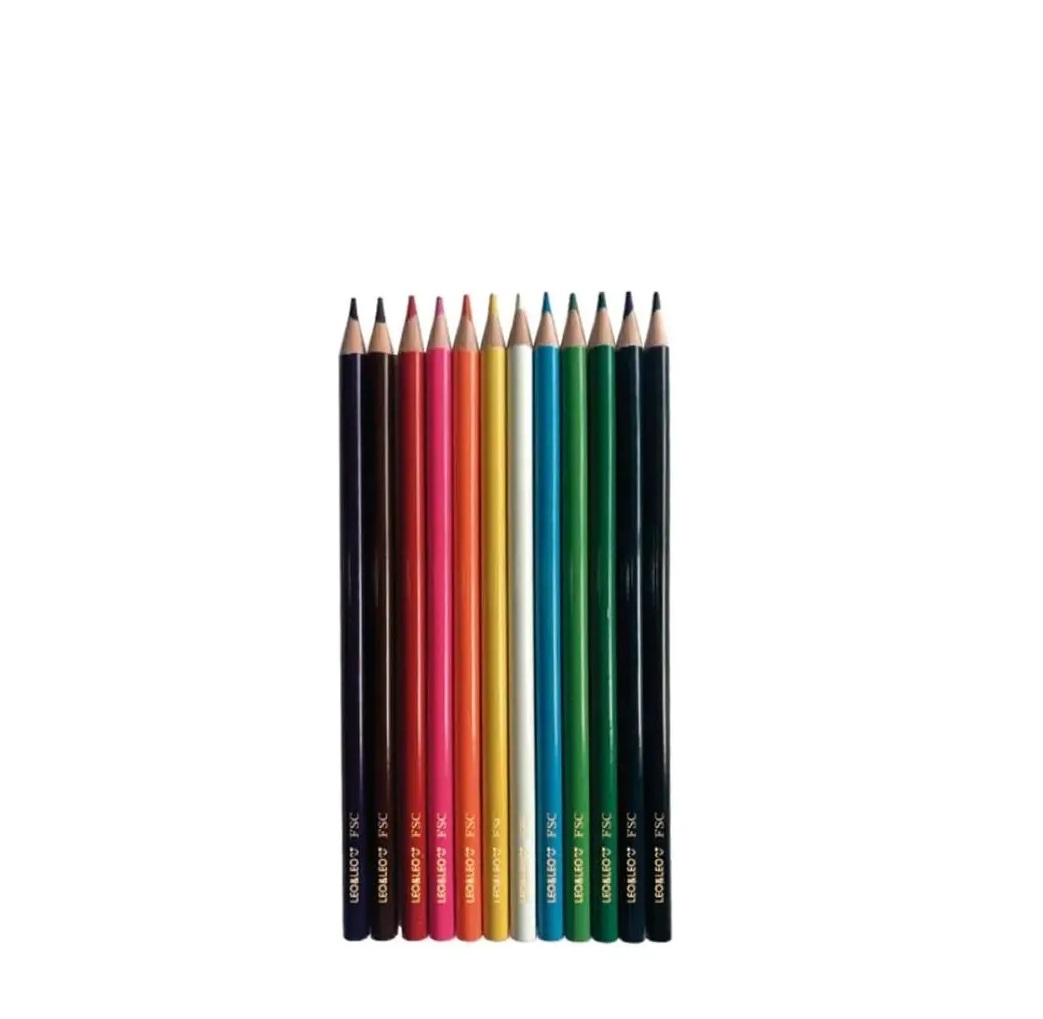 Kit 3 Caixas Lápis De Cor Leo e Leo 12 Co...
