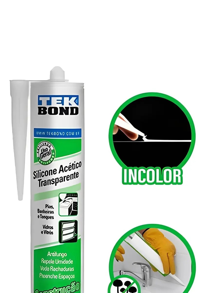Silicone Acético Transparente Tekbond 270...