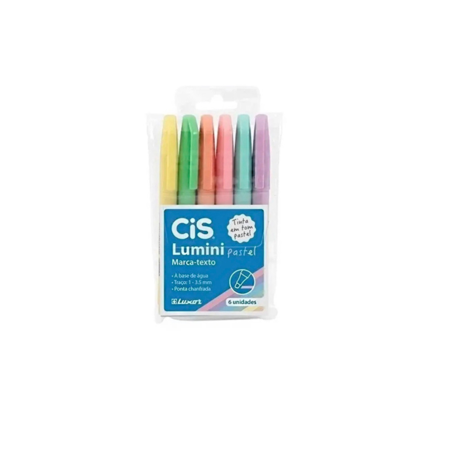 CANETA MARCA TEXTO CIS LUMINI TONS PASTEL...