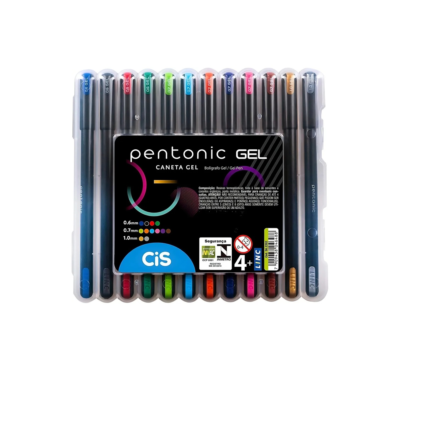 Kit Caneta Gel Pentonic 12 Cores - Cis