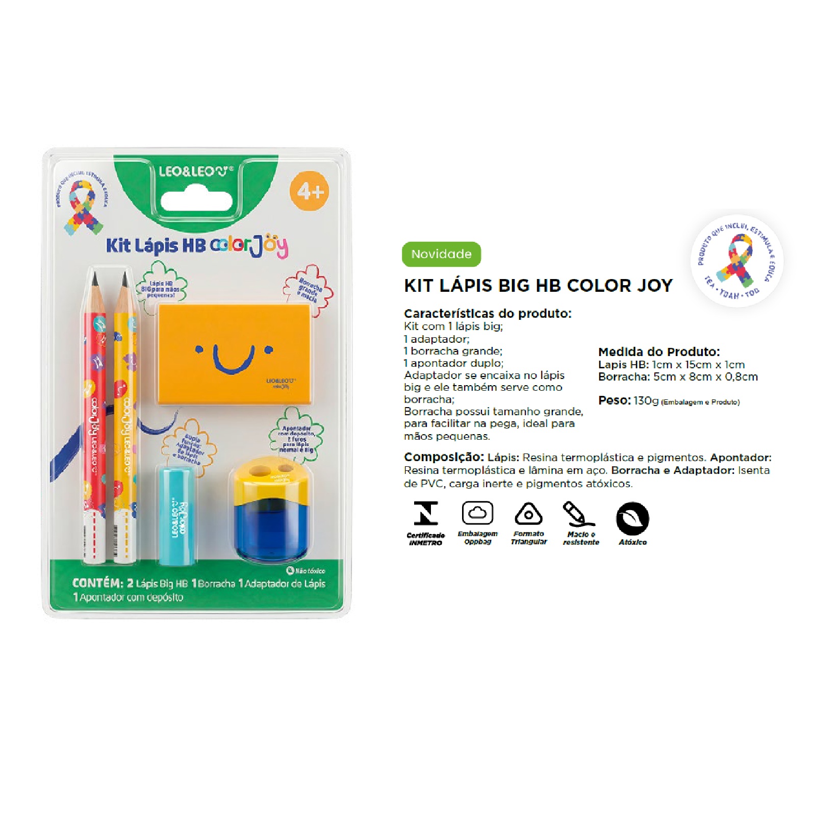 Kit Escolar Color Joy Big Hb C/05 Peças -...