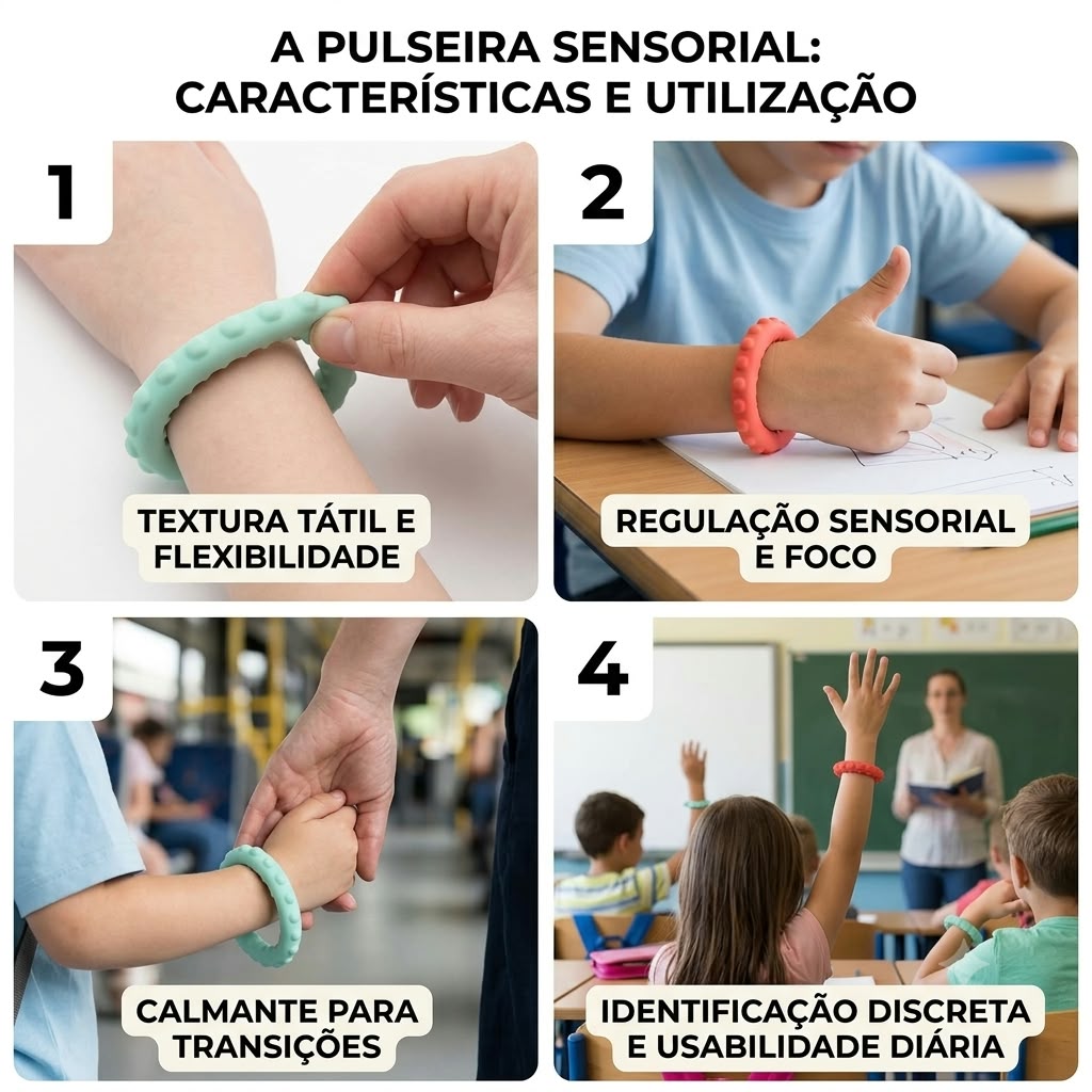 Pulseira Mordedora Sensorial Color Joy Le...