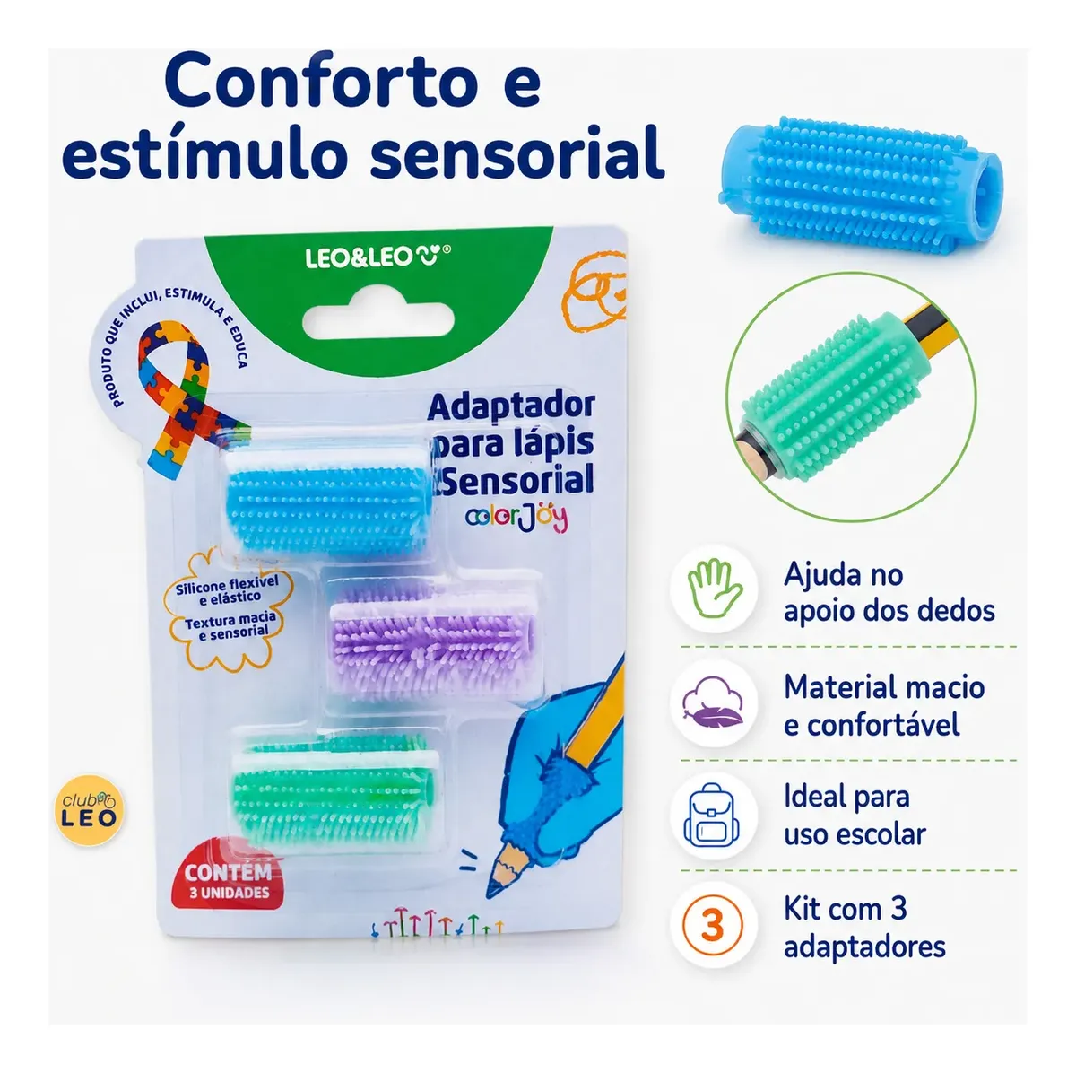 Adaptador de Lapis Sensorial Color Joy Bl...