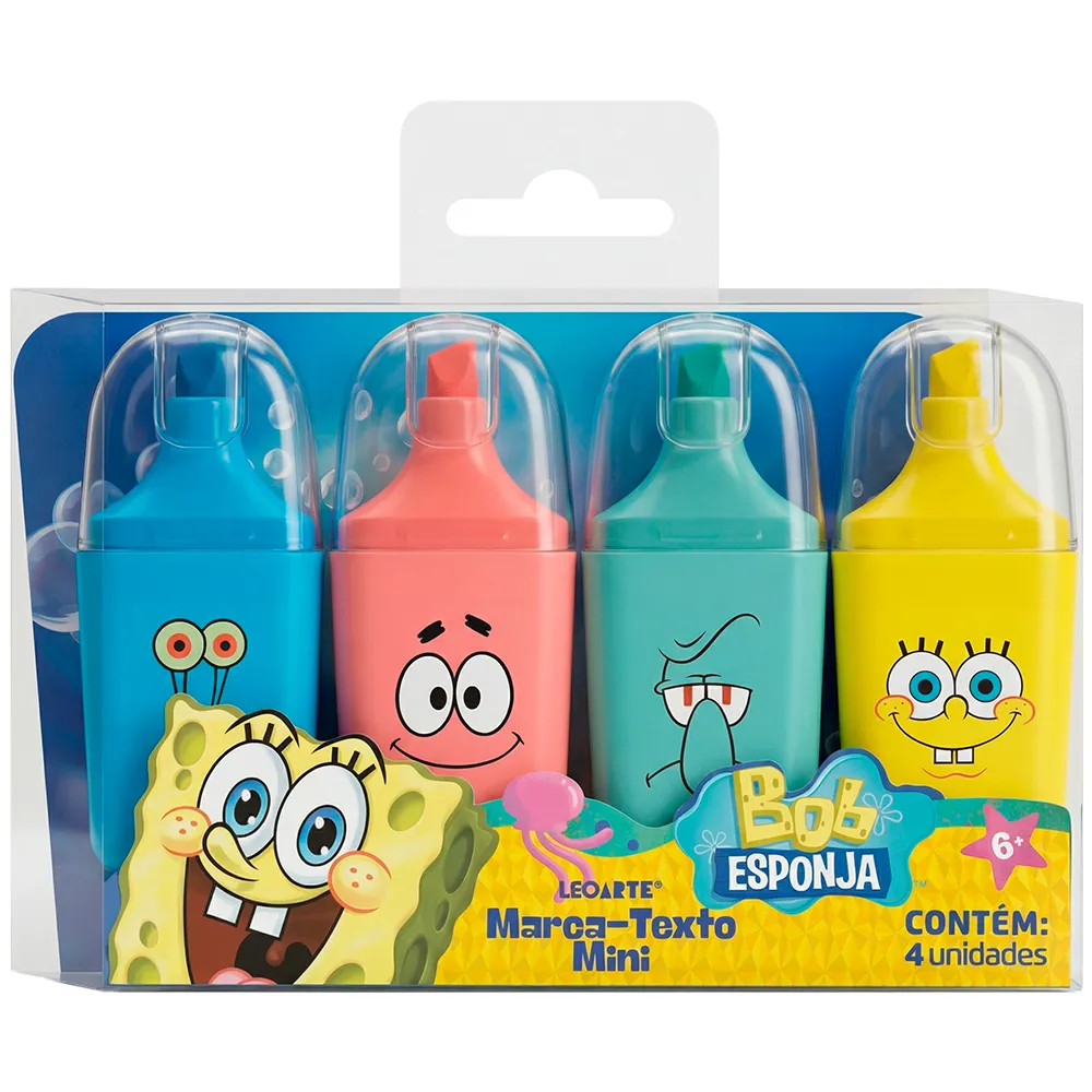 Kit Canetas Marca Texto Mini Bob Esponja ...