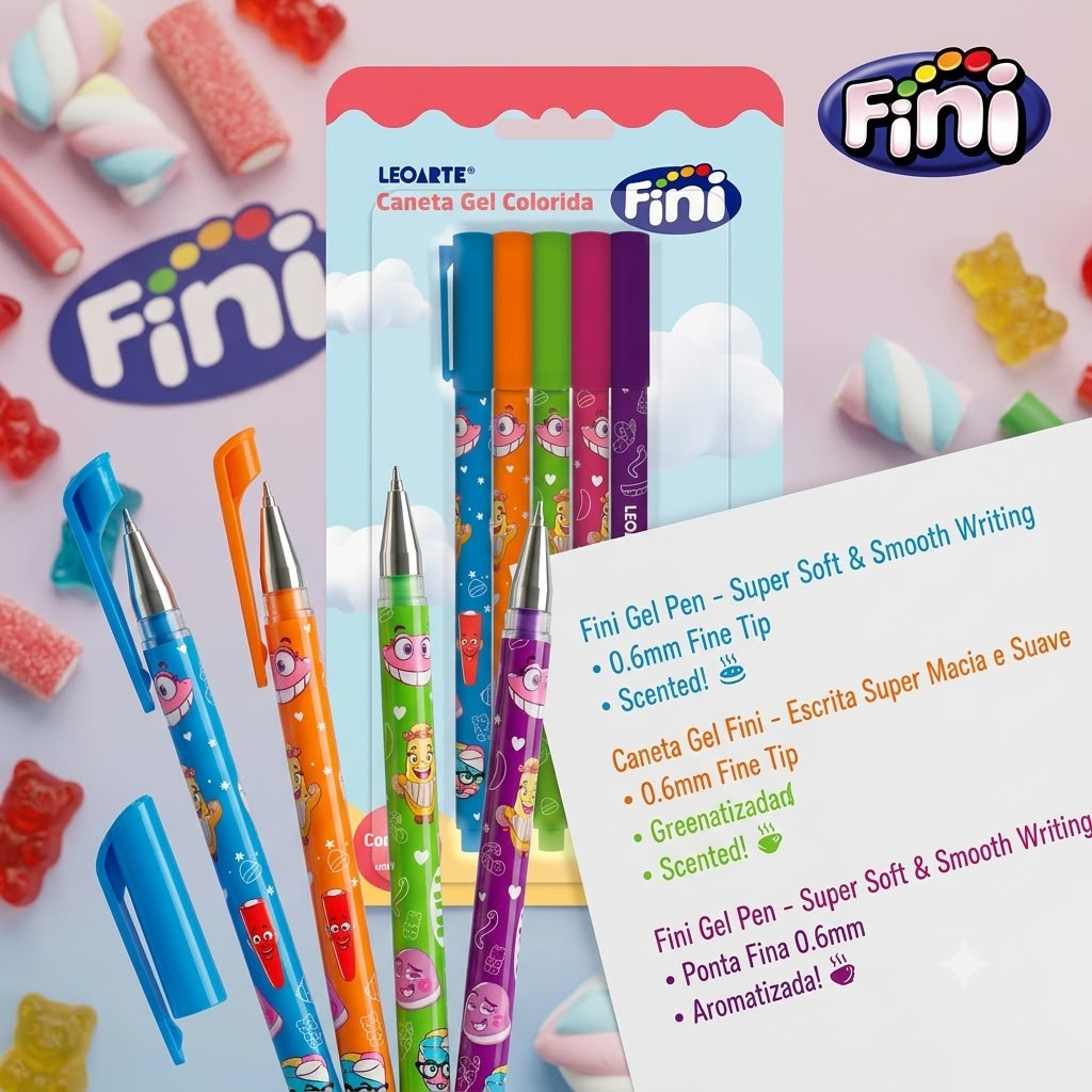 Caneta Gel Corpo Estampado 0.6 Fini - bli...