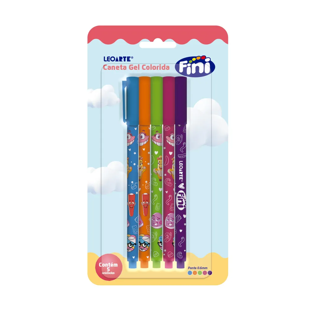 Caneta Gel Corpo Estampado 0.6 Fini - C/ ...