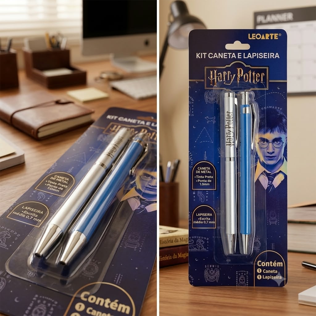Kit Office Harry Potter C/1 Caneta E 1 La...