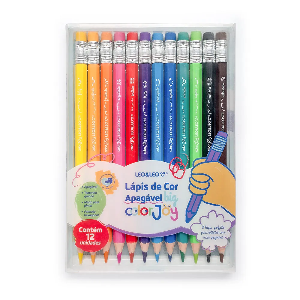 Lápis de Cor Apagável Big Colorjoy - caix...