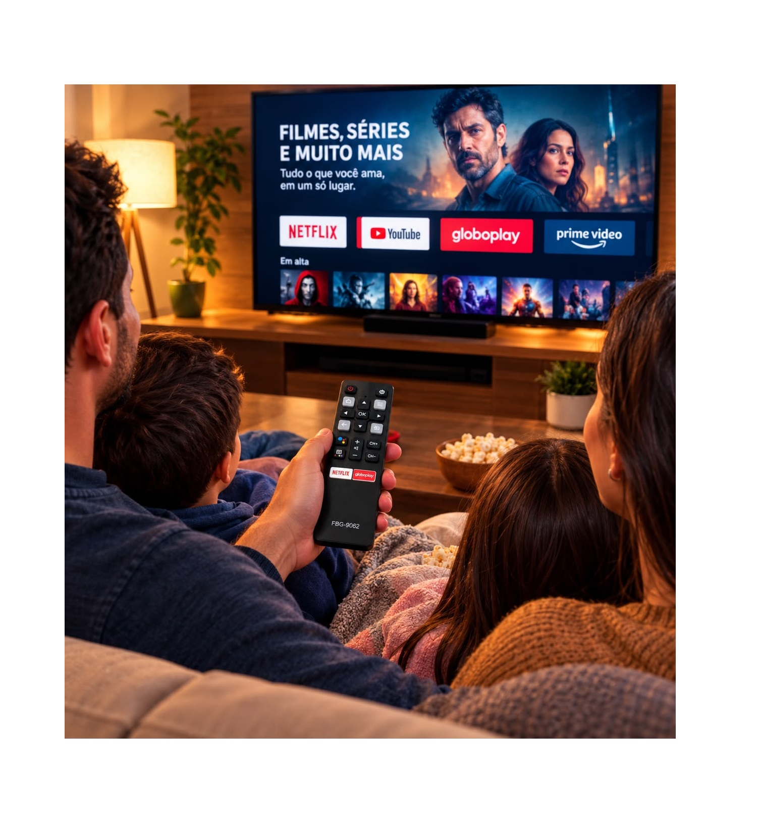Controle Remoto Para TV TCL Com Netflix e...