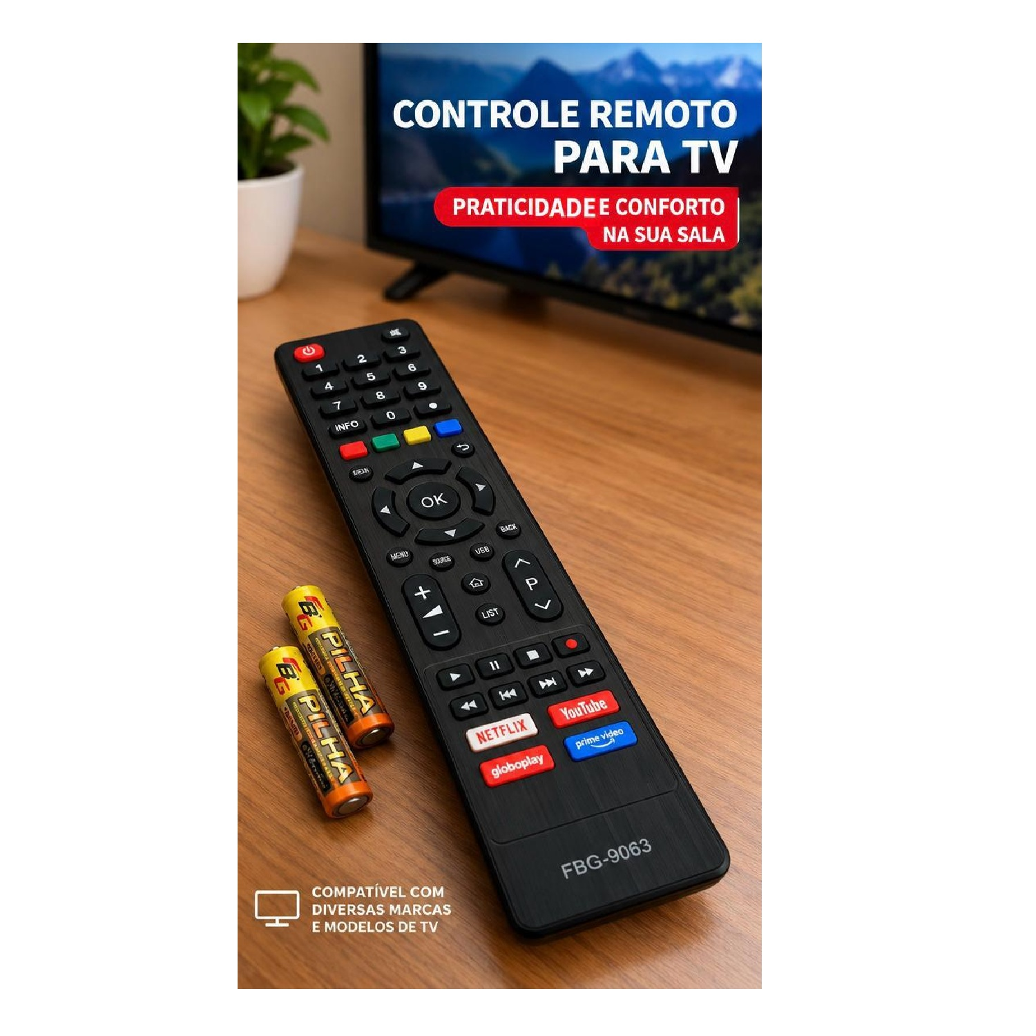 Controle TV Philco Compatível FBG-9063 At...