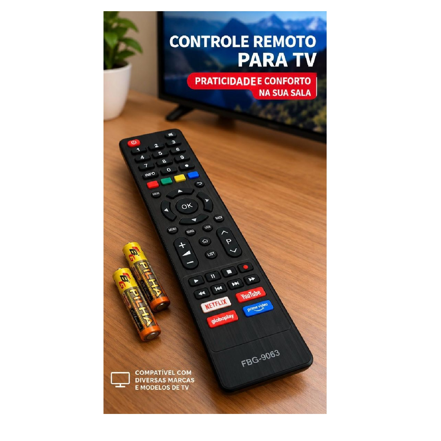 Kit 2 Controles TV Philco Compatível FBG-...