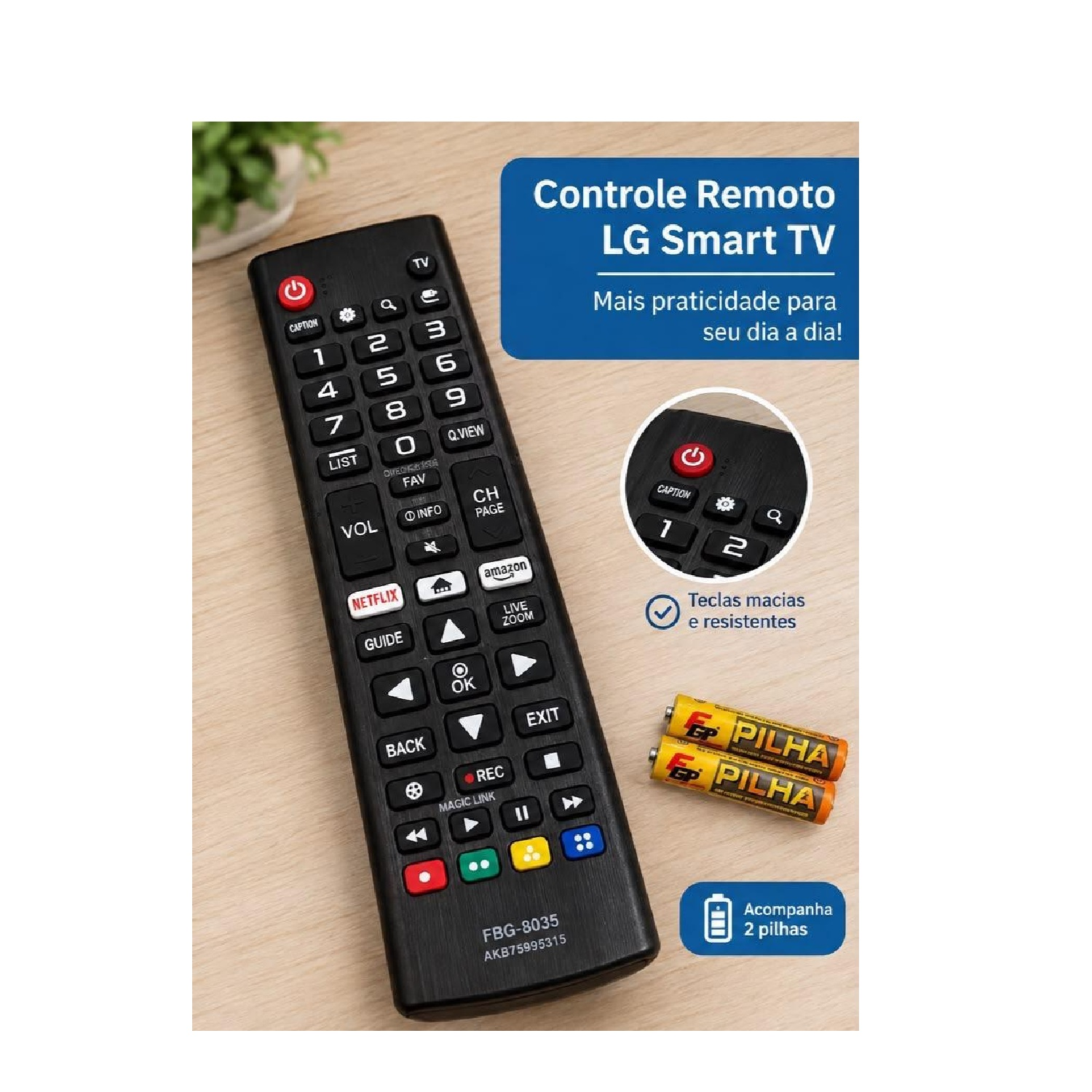 Kit 2 Controles Remoto Compatível Smart T...
