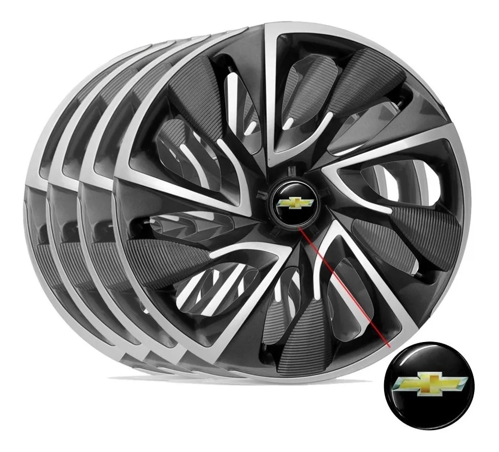 Jogo Calota Aro 15 Esportiva Ds4 GM Prism...