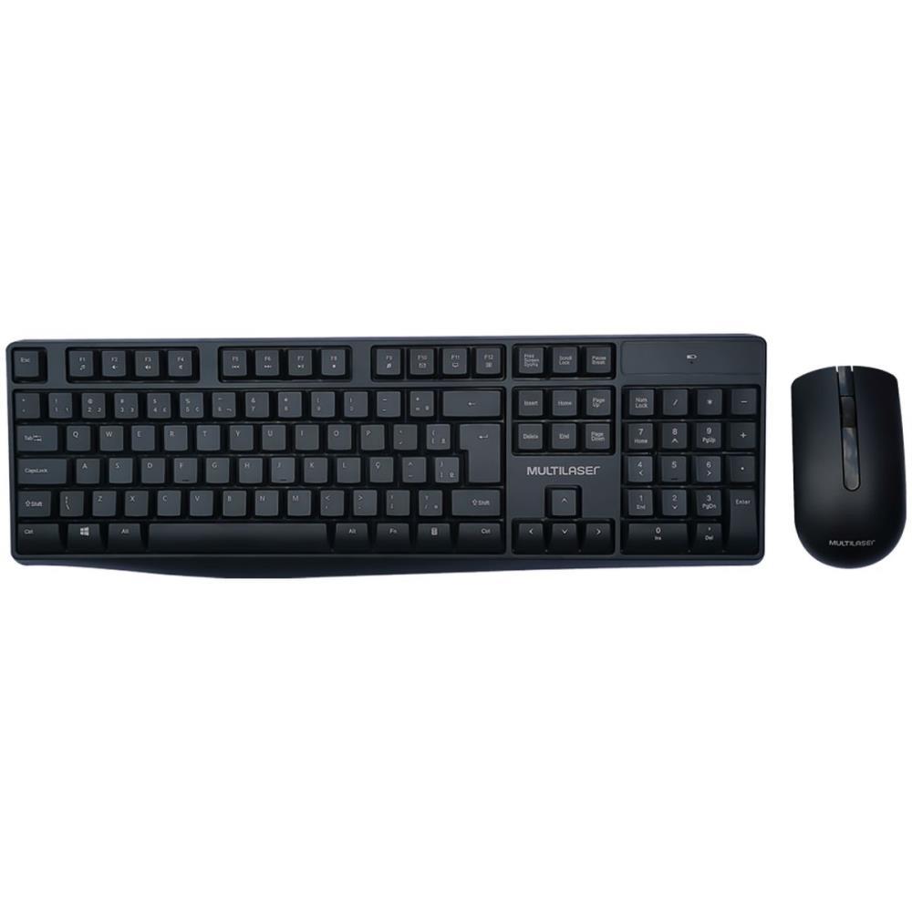 KIT PERIFERICOS TECLADO+MOUSE SEM FIO PRETO