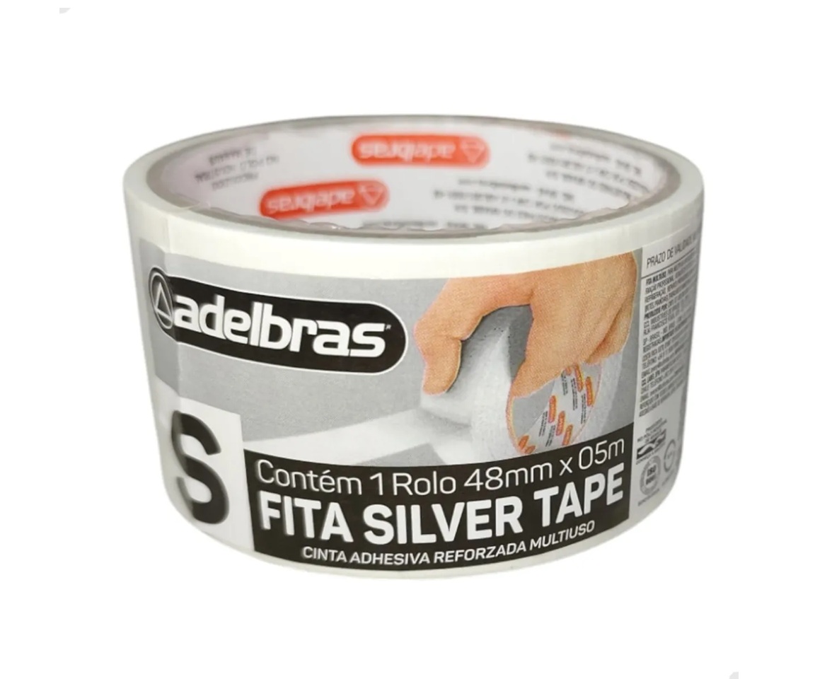 Fita Multi-uso Tipo Silver Tape Branca 48...
