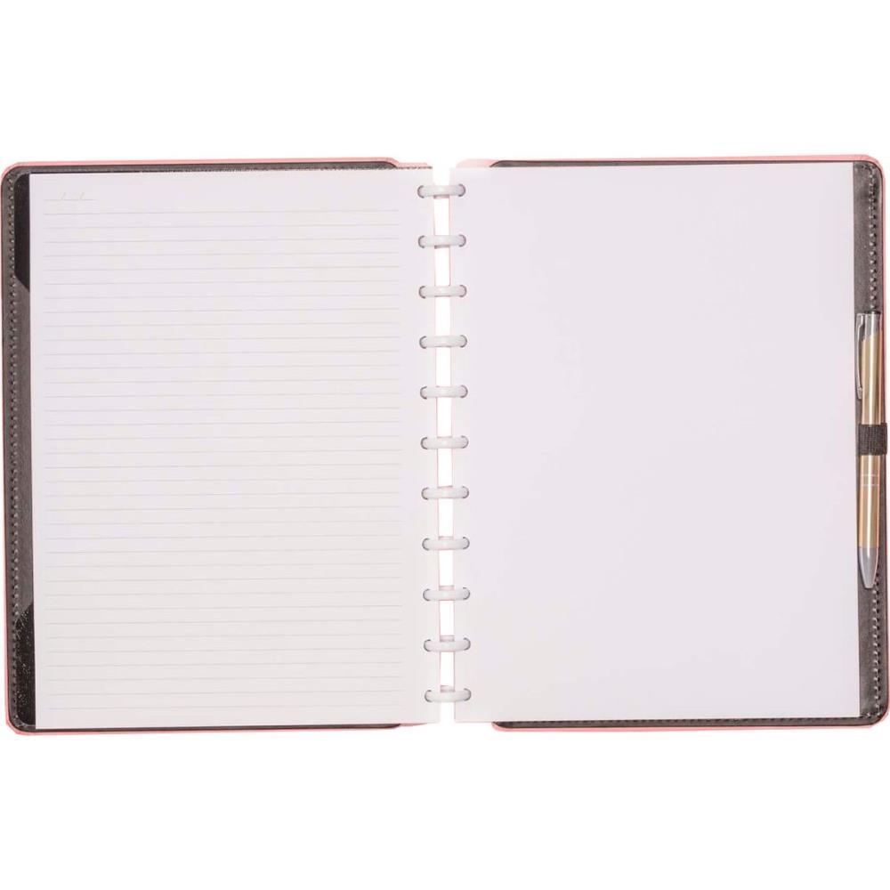 CADERNO INTELIGENTE GRANDE ROSE PASTEL 80...