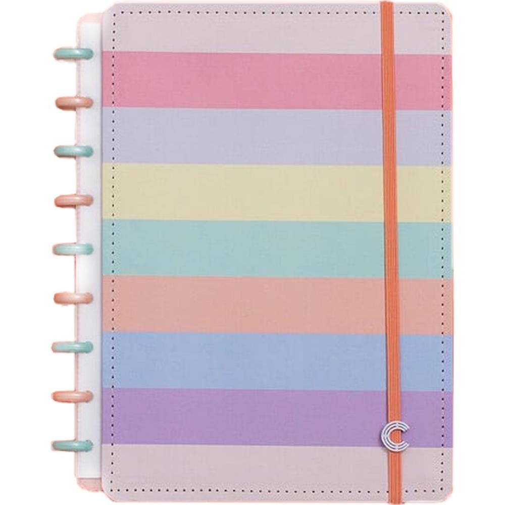CADERNO INTELIGENTE MEDIO ARCO-IRIS PASTE...