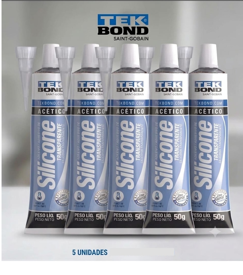 Cola Silicone Incolor Tekbond Acético Pia...
