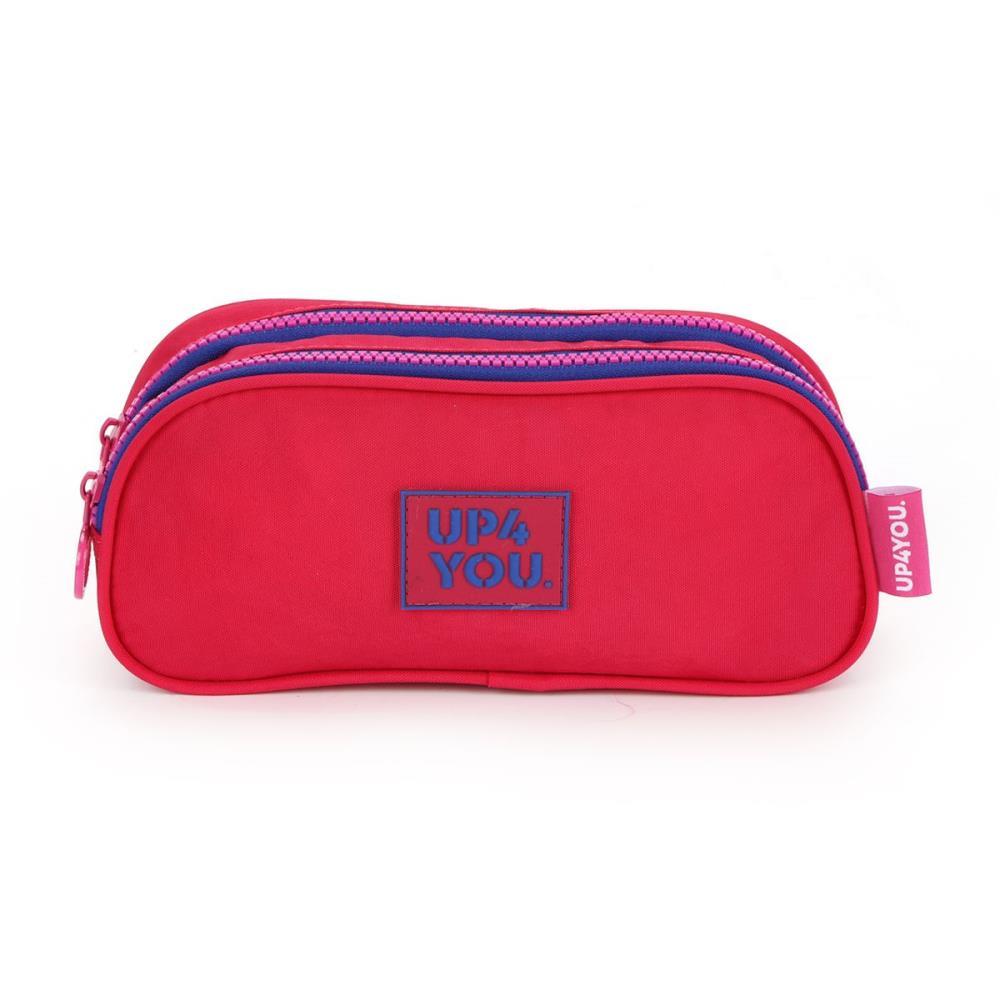 ESTOJO TECIDO UP4YOU 2ZIPERES PINK