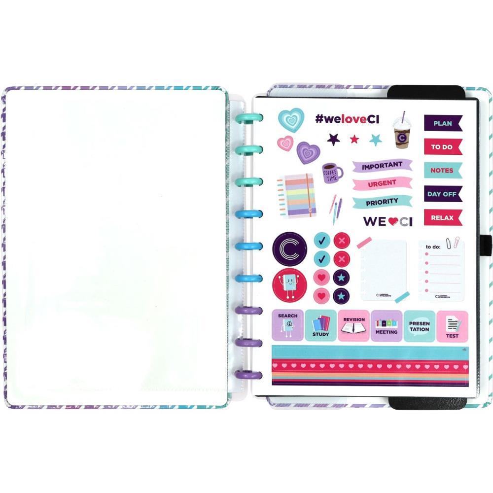 CADERNO INTELIGENTE MEDIO GOLDEN LOVE 80FLS