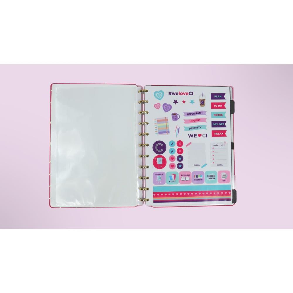 CADERNO INTELIGENTE GRANDE GOLDEN LOVE 80FLS