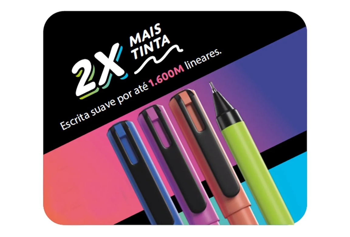 Kit Caneta Esferográfica Move 0.7mm 5 Cores