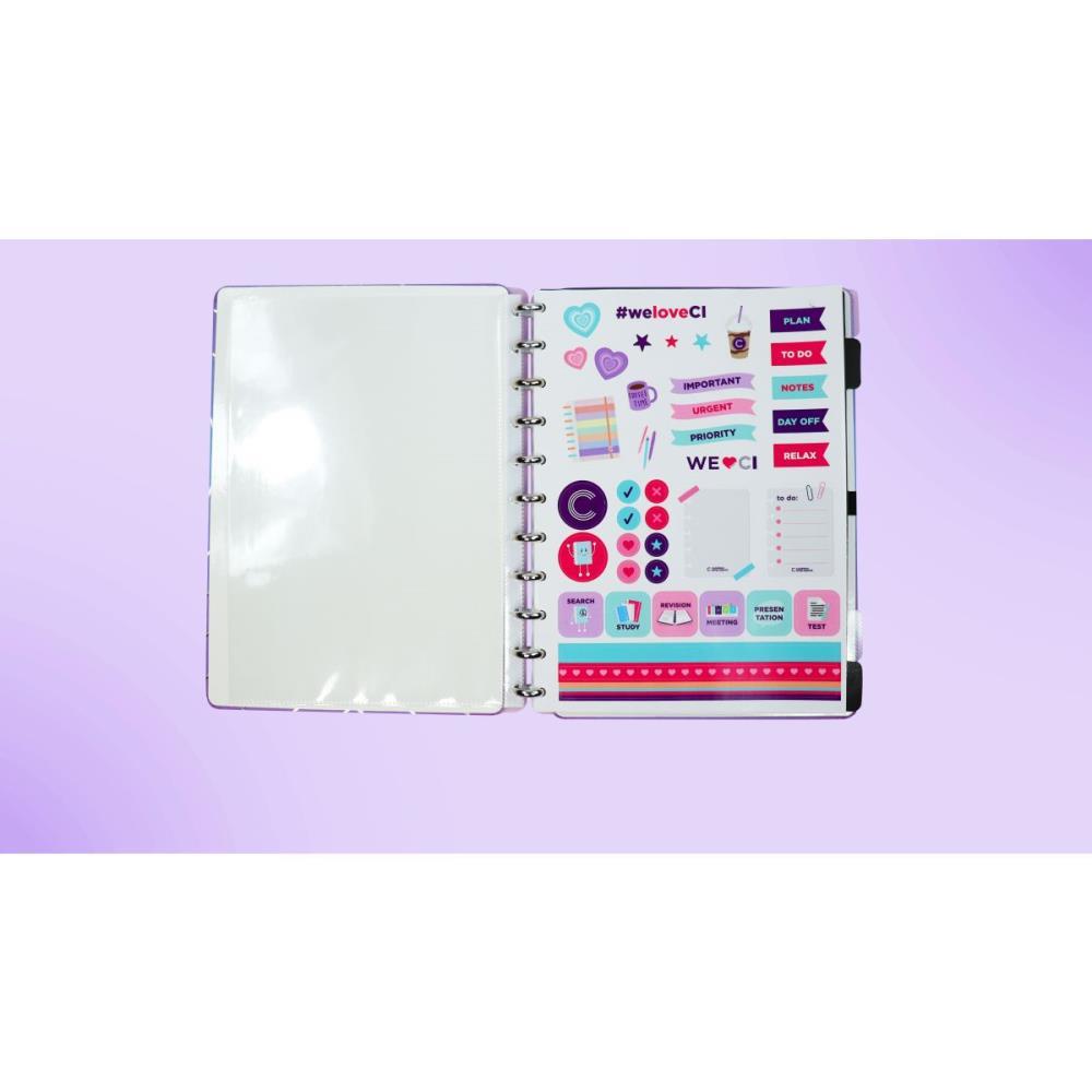 CADERNO INTELIGENTE GRANDE SILVER LOVE 80FLS