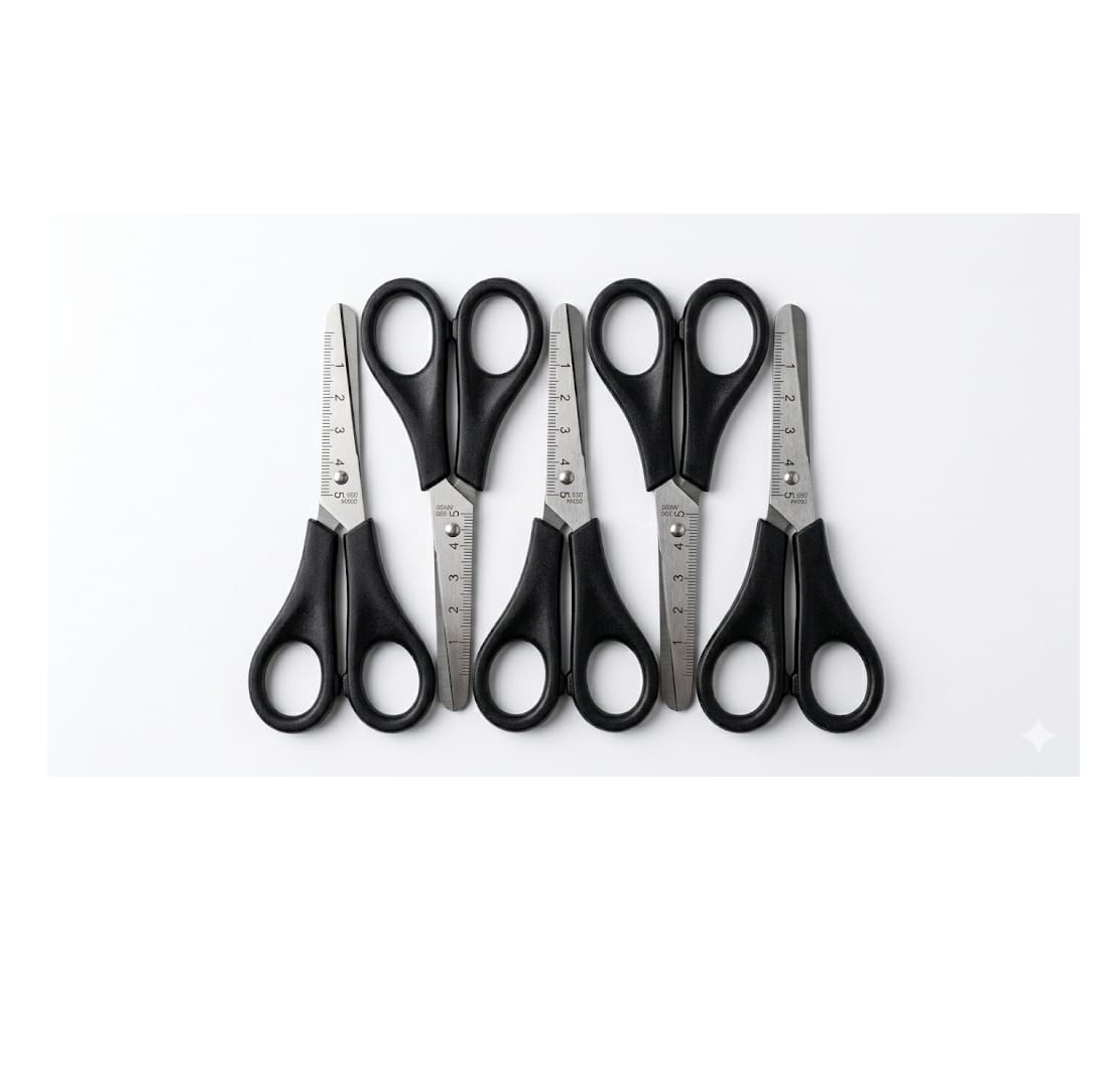 Kit 5 Tesouras Multiuso 13cm Cabo Ergonôm...