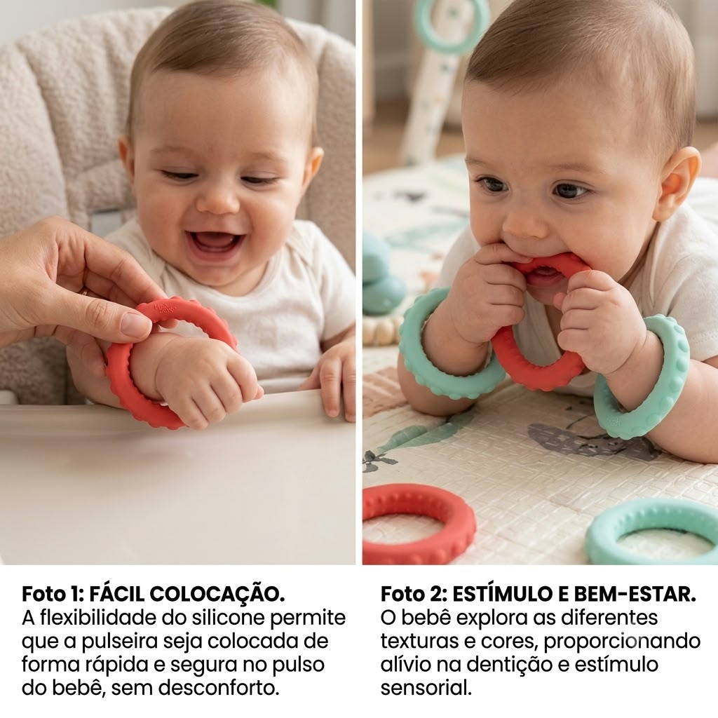 Pulseira Mordedora Sensorial Tdah Tea Aut...