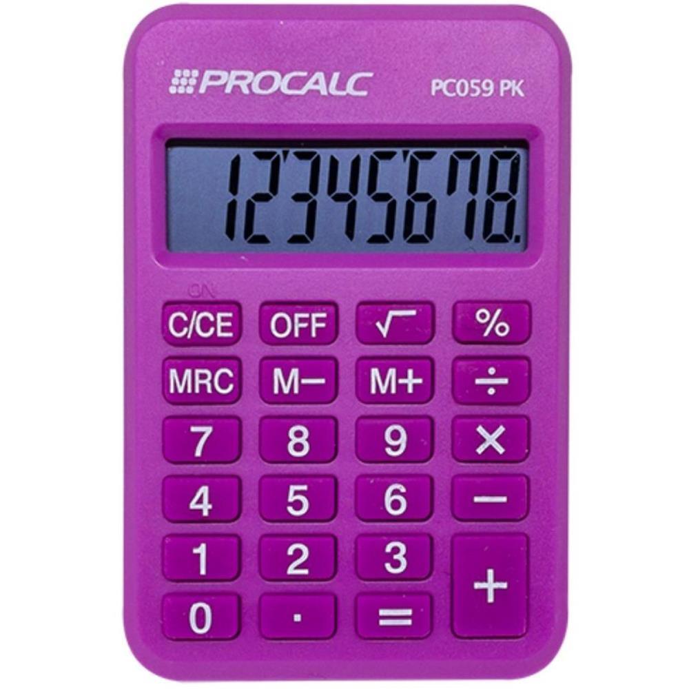 CALCULADORA DE BOLSO 8 DIGITOS ROSA