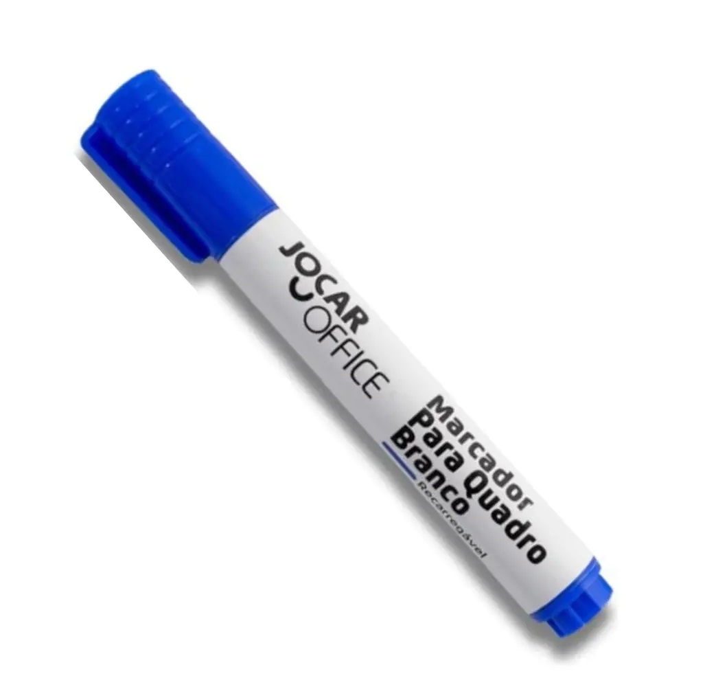 12 Canetas Para Lousa Branca Azul - Secag...