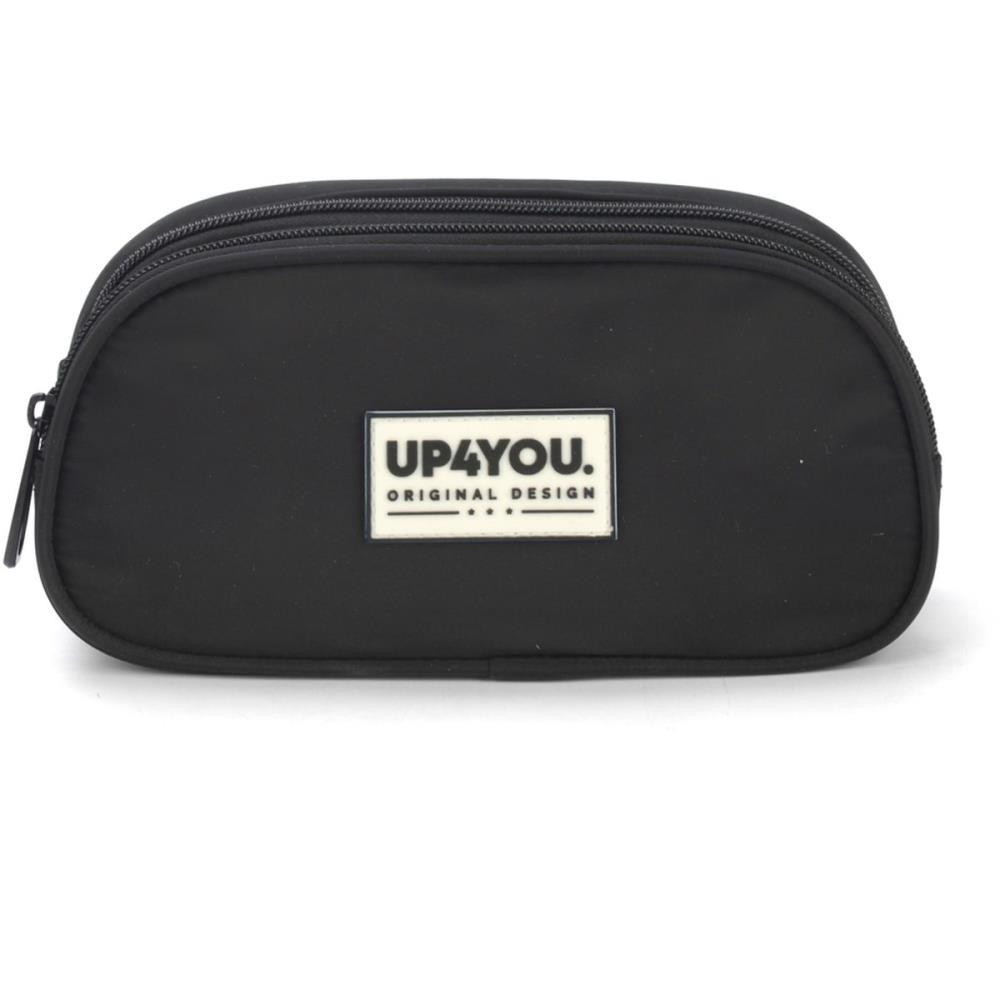 ESTOJO TECIDO UP4YOU 2ZIPERES PRETO