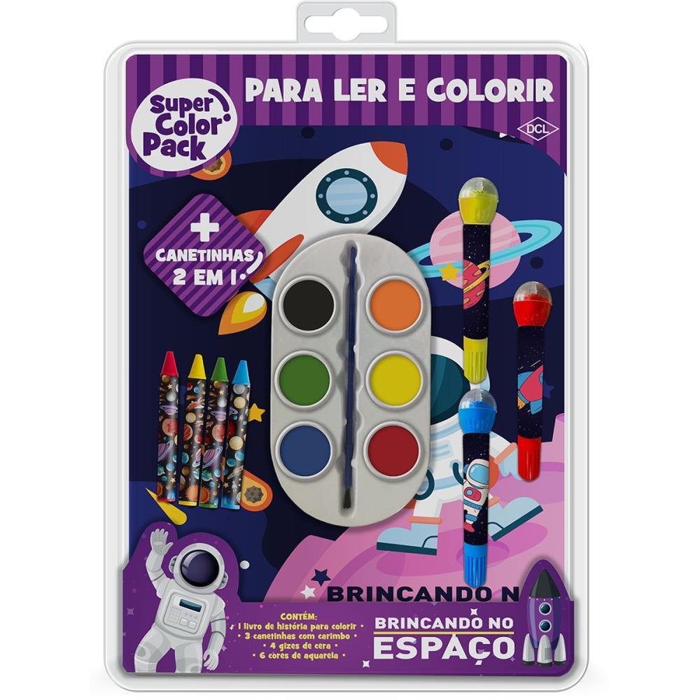 LIVRO INFANTIL COLORIR ESPACO SUPER COLOR...